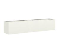 vidaXL Jardinera de acero laminado en frío blanco 200x40x40 cm