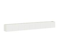 vidaXL Jardinera de acero laminado en frío blanco 360x40x40 cm