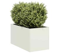 vidaXL Jardinera de acero laminado en frío blanco 40x80x40 cm