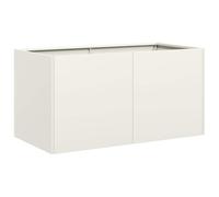 vidaXL Jardinera de acero laminado en frío 80x40x40 cm Blanco - Macetero elevado