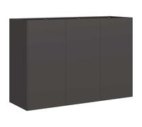 vidaXL Jardinera de acero laminado en frío negro 120x40x80 cm
