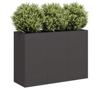 vidaXL Jardinera de acero laminado en frío negro 120x40x80 cm