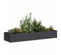 vidaXL Jardinera de acero laminado en frío negro 280x80x40 cm