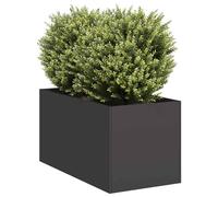 vidaXL Jardinera de acero laminado en frío negro 40x80x40 cm