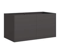 vidaXL Jardinera de acero laminado en frío 80x40x40 cm Negro, macetero, lecho elevado