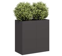 vidaXL Jardinera de acero laminado en frío negro 80x40x80 cm