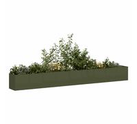 vidaXL Jardinera de acero laminado en frío verde oliva 360x40x40 cm