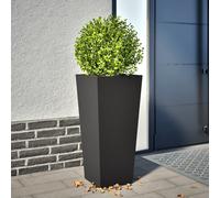vidaXL Jardinera de acero negra 35x35x75 cm