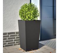 vidaXL Jardinera de acero negra 45x45x75 cm