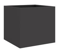 vidaXL Jardinera, Macetero para Plantas Flores Hierbas, Soporte para Macetas, Arriate Elevado para Jardín Patio Terraza Balcón, Acero Negro