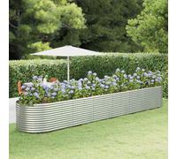 vidaXL Jardinera de acero recubrimiento en polvo gris 554x100x68 cm