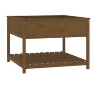 vidaXL Jardinera de estante madera maciza pino 111,5x111,5x81cm Color Natural, Blanco, Gris y mas Honey brown