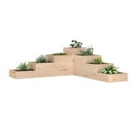 vidaXL Jardinera de jardín de 4 niveles, 106 x 104,5 x 36 cm, madera maciza de pino