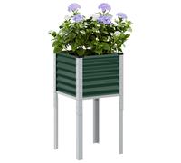 Vidaxl macetero de acero para plantas y flores de exterior. 45 cm