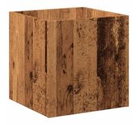 vidaXL Jardinera de Madera contrachapada Madera Vieja 40x40x40 cm, Jardinera cajón, Jardinera Cuadrada, Maceta, Jardinera Cubo, macetero
