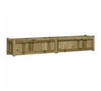 vidaXL Jardinera rectangular de madera de pino impregnada 180 x 31 x 31 cm