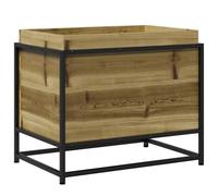 vidaXL Jardinera de madera de pino impregnada 60x40x50 cm, jardinera de exterior, macetero para tomates, jardinera para flores, patio