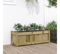 vidaXL Jardinera de madera de pino impregnada 90x31x31 cm