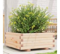 vidaXL Jardinera de madera maciza de pino 60x60x26,5 cm