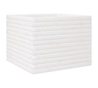 vidaXL Jardinera de madera maciza de pino 60x60x46 cm Color Pino natural, Blanco, Marrón cera y mas White