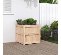 vidaXL Jardinera de madera maciza de pino 60x60x60 cm