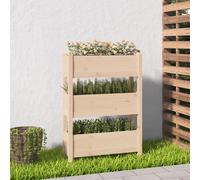 vidaXL Maceta para plantas de 77x25x104,5 cm, hecha de madera maciza de pino