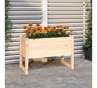 vidaXL Jardinera de madera maciza de pino 78x40x52 cm