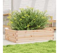 vidaXL Jardinera de madera maciza de pino 90x60x23 cm
