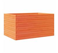 vidaXL Jardinera de madera maciza de pino 90x60x46 cm Color Pino natural, Blanco, Marrón cera y mas Wax brown