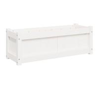 vidaXL Jardinera de madera maciza de pino blanca 90x31x31 cm