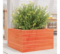 vidaXL Jardinera de madera maciza de pino marrón cera 40x40x23 cm