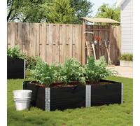 vidaXL Jardinera de madera maciza de pino negra 150x100 cm