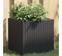 vidaXL Jardinera de ratán sintético negra 36x30x32 cm