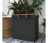 vidaXL Jardinera de ratán sintético negra 80x40x80 cm
