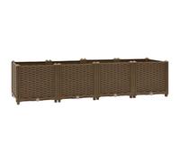 vidaXL Arriate 160x40x38 cm polipropileno Marrón 160 x 40 x 38 cm