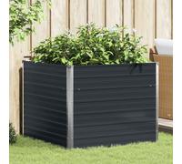 vidaXL Jardinera elevada Acero galvanizado Gris Antracita 100x100x77cm
