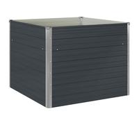 vidaXL Jardinera elevada Acero galvanizado Gris Antracita 100x100x77cm