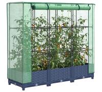 vidaXL Jardinera elevada con cubierta de invernadero 120x40x123 cm