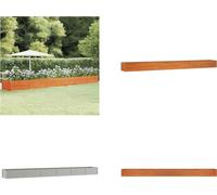 vidaXL, jardinera elevada oxidada, 600x80x45 cm, acero corten - Jardinera elevada - Jardinera de exterior - Maceta para flores - Invernadero pequeño