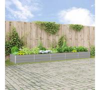 vidaXL Jardinera Gris Claro 480 x 100 x 45 cm Acero Galvanizado