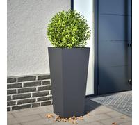 vidaXL Jardinera hexagonal acero antracita 35x35x75 cm