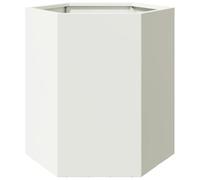 vidaXL Jardinera Hexagonal Acero Blanco 46x40x45 cm