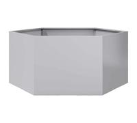vidaXL Jardinera hexagonal acero galvanizado 104x90x45 cm exterior