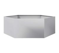 vidaXL Jardinera hexagonal de acero galvanizado 138x120x45 cm – macetero exterior