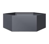 vidaXL Jardinera hexagonal acero gris antracita 138x120x45 cm para exterior