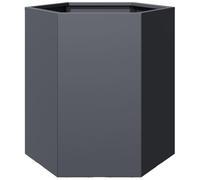 vidaXL Jardinera hexagonal de acero gris antracita 46x40x45 cm