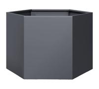 vidaXL Jardinera hexagonal de acero 69x60x45 cm gris antracita