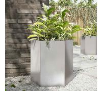 vidaXL Jardinera hexagonal acero inoxidable 46x40x45 cm