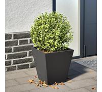 vidaXL Jardinera hexagonal acero negra 30x30x30 cm
