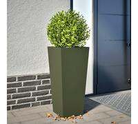vidaXL Jardinera hexagonal acero verde oliva 35x35x75 cm